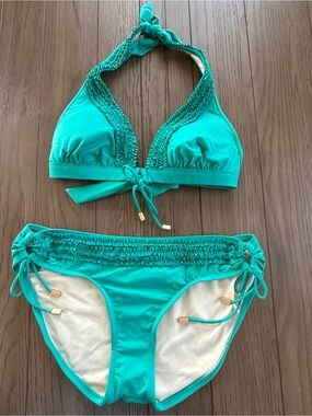 Kenneth Cole Reaction Teal Trim Bikini